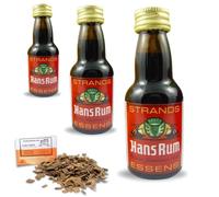 3 x Essence Style Hans Rhum 25ml - Sans Alcool, Prépare Jusqu’à 2,25L, Avec Copeaux De Chêne Français Offerts