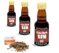 3 x Essence Style Rhum Cuba Dark 25ml - Sans Alcool, Prépare Jusqu’à 2,25L, Avec Copeaux De Chêne Français Offerts