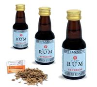 3 x Essence Style Rhum Léger 25ml - Sans Alcool, Prépare Jusqu’à 2,25L, Avec Copeaux De Chêne Français Offerts