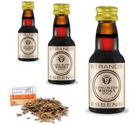 3 x Essence Whisky Long Blend 25ml - Sans Alcool - Jusqu’à 2,25L - Avec Copeaux De Chêne Français Offerts 20g