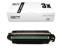 3 x Eurotone Cartouches de toner pour Color LaserJet CP 4025 de CP 4520 CP 4525 marques remanufacturée HP 648 A noire CE260 A remplacer les cartouches d'origine Eurotone (Norme ISO 19798)