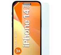 3 x film de protection mat pour Apple iPhone 14 Pro protection d'écran film...