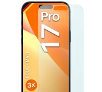 3 x film de protection mat pour iPhone 17 Pro protection d'écran film de...