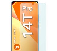 3 x film de protection mat pour Xiaomi 14T Pro protection d'écran film de...
