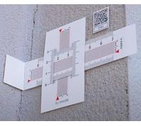 3 x Fissuromètre droit/angulaire, 2 directions et rotation. Résolution de 0,1 mm. Inclut un QR, application mobile pour le contrôle des fissures