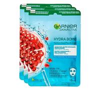 3 x Garnier SkinActive Hydra Bomb Masque Visage en Tissu Super Hydratant et Repulpant avec Grenade et Acide Hyaluronique