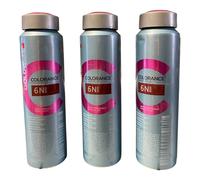 3 x Goldwell Colorance Intensivtönung 6N BR Dunkelblond Amber 120 ml