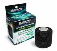 3 x Impact Elastic Tape Non-Woven - Light & Grip | Tape élastique adhésif léger et respirant | Support dynamique pour bandages rapides 5 cm x 4,5 m (3 x Tape Self-Grip Flex Noir)