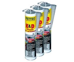 3 X & karosserie k d pETEC colle karosseriekleber mastic d'étanchéité adhésif cartouche 310 ml gris