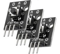 3 x KY-004 Push Button Module Sensor Key Switch Compatible with Arduino and Raspberry Pi Including an eBook