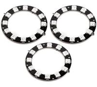 3 x LED Ring 5V RGB Compatible with WS2812B 12-Bit 50mm Compatible with Arduino and Raspberry Pi including E-Book!
