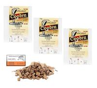 3 x Levure de cidre Coobra 10g/25-30L + Copeaux de Chêne Français 20g - Levure pour la fermentation du cidre, Levure pour pomme et poire, Levure de vin