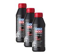 3 x Liqui Moly 1523 Motorbike Fork Oil Moto gabelöl 5 W Light 500 ml