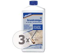 3 x LITHOFIN MN Nettoyant - Dissolvant la saleté Nettoyant pour pierre naturelles - 1 L - Stark wirkend