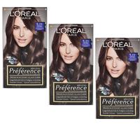3 X L'oréal Recital Preference 5.21 Letoile Intense Kühles Marron Clair 180 Ml