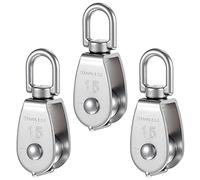 3 X M15 15mm 304 Stainless Steel Idler Pulley Pulley Pulley For Ropes Fitness With Ball Bearing Pulley For Ropes Up To 6mm Diameter