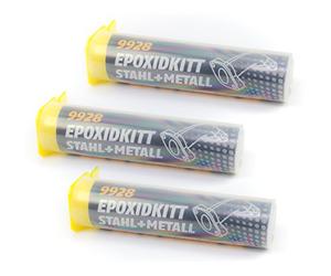 3 x métal froid pâte à modeler métallique MANNOL epoxidkit