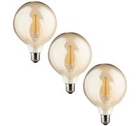 3 X MÜLLER-LICHT LED FILAMENT G125 GLOBE 4,5W E27 OR 350LM RA>90 EXTRA CHAUD