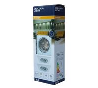 3 x Müller-Licht Spots LED encastrés Blanc Carré IP23 3 x 5W GU10 300lm