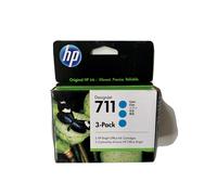 3 X Original Encre HP DesignJet T120 T520 / Nr. 711 CYAN CZ130A ( CZ134A ) ENCRE