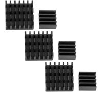 3 x Passive Heat Sinks Black Aluminum Heatsink for Raspberry Pi 3 with Special Heat Conductive Adhesive Film + E-Book Included