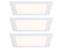 3 X Paulmann Premium Lampes Encastrées Set Panneau Carré LED 2700K Chaude 500 Lm
