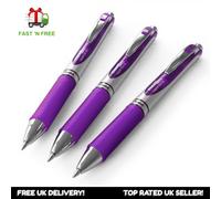 3 X Pentel BL77 Energel Rétractable Gel à Bille Stylos - 0.7mm Tip - Violet