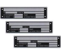 3 x plaque d'identification vierge remorque neutre remorque vers. 2