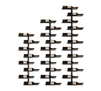 3 X Porte-Bouteilles de vin, Casiers à Bouteilles Muraux en métal, Casier à Vin pour 18/24/30 Bouteilles de vin, Wall Porte Bouteille Mural Métallique Étagère à Vin pour Cave De Bar De Cuisine Noir(8+