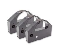 3 x ruban, ruban en nylon, bande d'encrage vhbw pour imprimante matricielle de type Epson S015066, C13S015066.