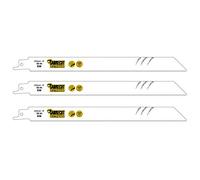 3 x SabreCut SCRS1122HF_3 225mm 10 TPI S1122HF Lames de scie sabre alternative pour coupe rapide du bois et du métal compatibles avec Bosch Dewalt Makita et bien d'autres