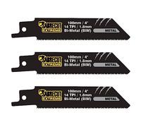 3 x SabreCut SCRS522BF 100mm 14 TPI S522BF Lames de scie sabre alternative à coupe rapide du métal compatibles avec Bosch Dewalt Makita et bien d'autres
