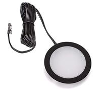 3 x SO-TECH® Spot encastré LED GIULIA 12V 3W blanc chaud - 2700K / 65 x 12 mm/Boîtier noir Spot encastrable pour meuble