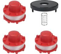 3 x Spools of Strimmer Thread Diameter 2 mm Replacement Nylon Spool for GE-CT 36/30 LI E Solo,AGILLO 36/255 BL,AGILLO 18/200 (3 Spools of Wire + 1 Lid + 1 Spring)