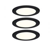 3 X Spot encastré LED 2,5 W - 3000 K - noir - pour éclairage de meuble PAULMANN