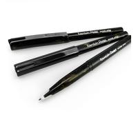 3 X Stylo À Encre Jetable Pentel - Baril Marbré Or Et Noir - Noir