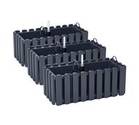 3 x supports de boîte à fleurs 40 cm indicateur de niveau d'eau boîte de balc...