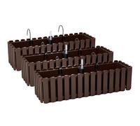 3 x supports de jardinière 60 cm indicateur de niveau d'eau boîte de balcon m...