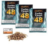 3 x Turbo Levure - Alcotec Pure 48-135g, Levure pour la fermentation du sucre, Distillateurs Levure, Levure Rapide, Gnôle Alcool