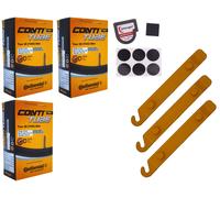 3 x tuyau Continental 28-622 | 700 x 28 C DV 40 mm valve Dunlop + lève-pneu