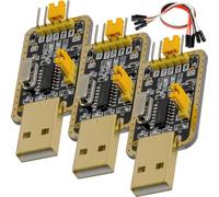 3 x USB UART-TTL 3.3V 5V CH340G Interface Conversion Module and 20cm Jumper Cable,Compatible with Arduino including an E-Book