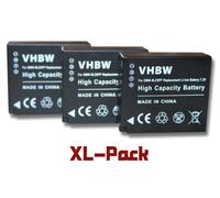 3 x vhbw batterie Set 750mAh pour caméra Panasonic Lumix DMC-TZ80 comme DMW-BLE9, DMW-BLE9E, DMW-BLG10, DMW-BLG10E.