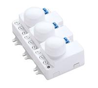 3 x ZEYUN Mini capteur HF, détecteur de Mouvement 360 °, portée 10m, contrôle de la lumière Simple, Pack de 3 capteurs de Mouvement