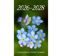 3-Year Monthly Pocket Planner 2026-2028: Plan Your Time for 36 Months from January 2026 to December 2028 including Federal Holidays in Compact ... Me Not Floral Cover Small Size for Purse