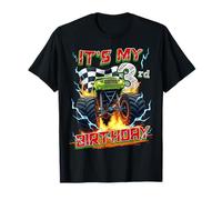 3 Year Old Boys Monster Truck It's My 3rd Birthday Party T-Shirt