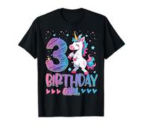 3 Year Old Unicorn Gifts for Girls 3rd Birthday Girl Party T-Shirt