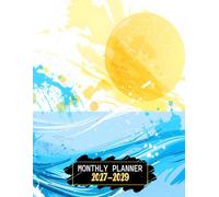 3 Years 2027-2029 Monthly Planner: 36 Months, January 2027 To December 2029, 3-Year Calendar,8.5x11 Inches,Cover: Summer Waves