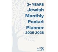 3+ Years Jewish Monthly Pocket Planner 2025-2028 (Av 5785 - Tevet 5789): Covers a 41-Month Span from August 2025 to December 2028 And Includes Hebrew ... Parsha Readings, Omer Count, and More