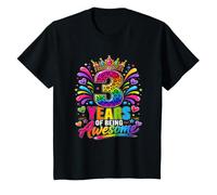3 Years of Being Awesome Couronne léopard pour Fille T-Shirt