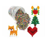 Playtastic 30 000 perles à repasser dans un seau - 22 couleurs